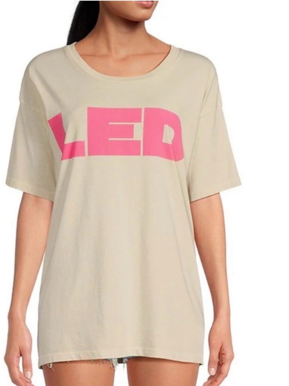 Daydreamer Led Zep Merch Tee in pink writing. L. NWT - Picture 5 of 6